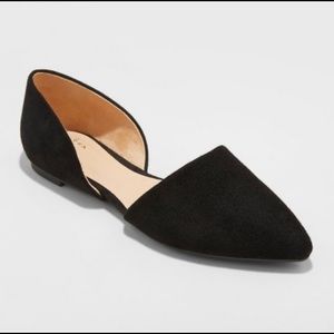 a new day | Rebecca Microsuede Pointed Ballet Flats
